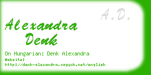 alexandra denk business card